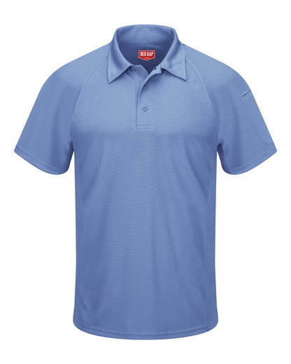 Red Kap Men's Performance Knit® Flex Series Active Polo SK92 #color_Medium Blue