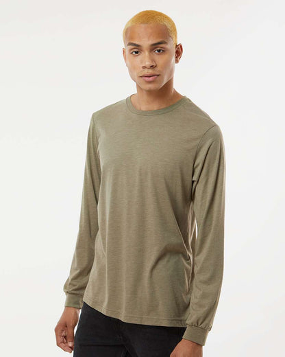 BELLA + CANVAS Triblend Long Sleeve Tee 3513 #colormdl_Olive Triblend