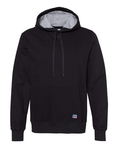 Russell Athletic Unisex Cotton Rich Fleece Hooded Sweatshirt 82ONSM #color_Black