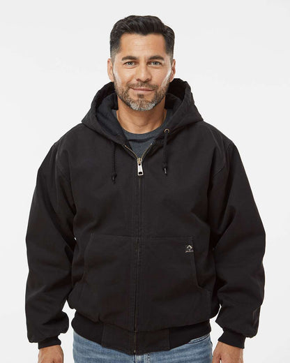 DRI DUCK Cheyenne Boulder Cloth™ Hooded Jacket with Tricot Quilt Lining Tall Sizes 5020T #colormdl_Black