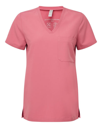 Onna Women's Limitless V-Neck Stretch Scrub Top NN300 #color_Calm Pink