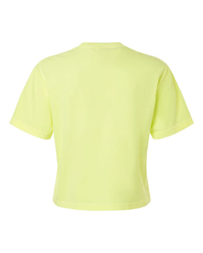 Comfort Colors Women's Garment-Dyed Heavyweight Boxy T-Shirt 3023CL #color_Neon Lemon