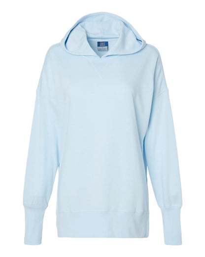 MV Sport Women's French Terry Hooded Sweatshirt W23720 #color_Arctic Blue