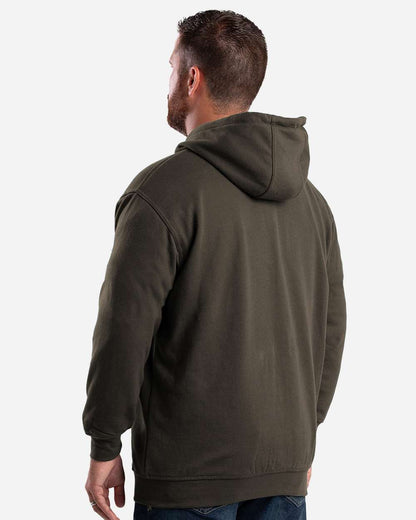 Berne Apparel Men's Heritage Thermal Lined Hooded Sweatshirt SZ101 #colormdl_Dark Brown