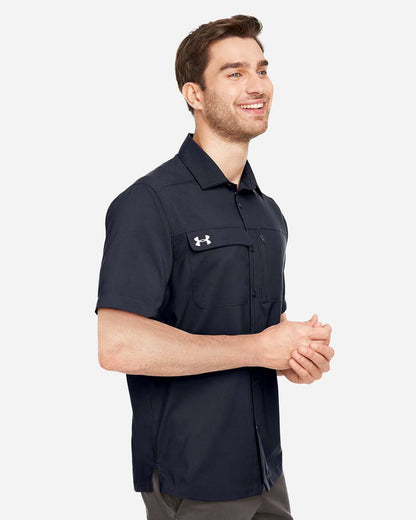 Under Armour Men's Motivate Coach Woven Shirt 1351360 #colormdl_Black/ White