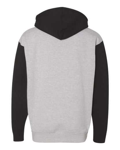 Independent Trading Co. Heavyweight Hooded Sweatshirt IND4000 #color_Grey Heather/ Black