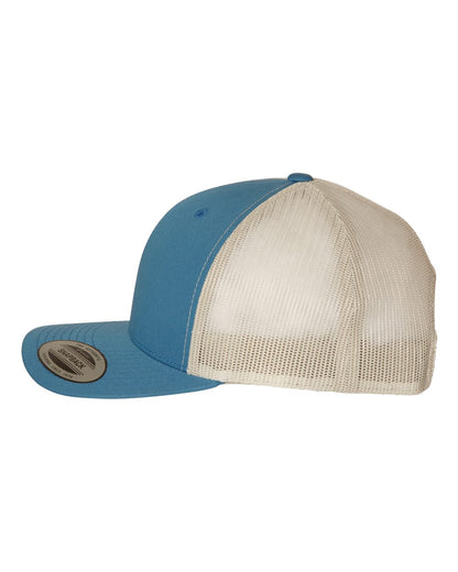 YP Classics Retro Trucker Cap 6606 #color_Steel Blue/ Silver