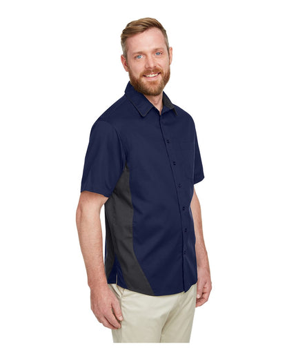 Harriton Men's Flash IL Colorblock Shirt M586 #colormdl_Dark Navy/ Dark Charcoal
