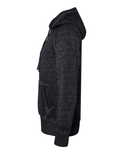 J. America Men's Vintage Zen Fleece Hooded Sweatshirt 8915 #color_Twisted Black