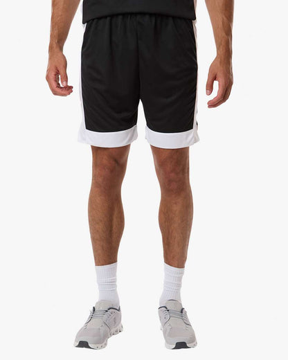 Augusta Sportswear Unisex Match-Up Basketball Shorts 6889 #colormdl_Black/ White