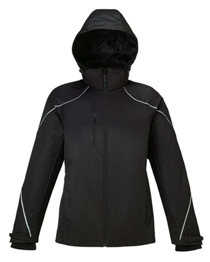 North End Women's Angle 3-in-1 Jacket with Bonded Fleece Liner 78196 #color_Black