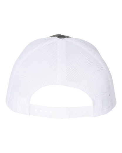 Richardson Five-Panel Trucker Cap 112FP #color_Charcoal/ White