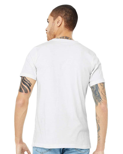 BELLA + CANVAS Heather CVC V-Neck Tee 3005CVC #colormdl_Solid White Blend