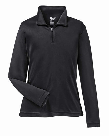 Team 365 Youth Zone Performance Quarter-Zip Pullover TT31Y #color_Black