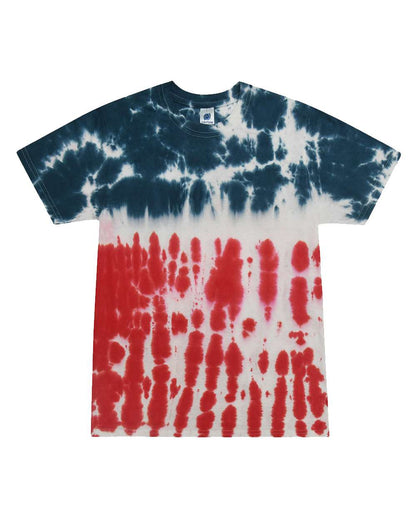 Colortone Youth Multi-Color Tie-Dyed T-Shirt 1000Y #color_Flag