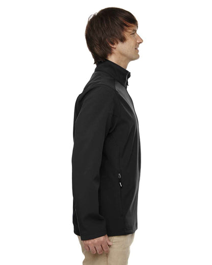 CORE365 Men's Tall Cruise Two-Layer Fleece Bonded Soft Shell Jacket 88184T #colormdl_Black