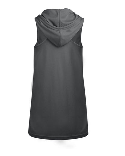 Badger Women's B-Core Racerback Hooded Tank Top 4111 #color_Graphite