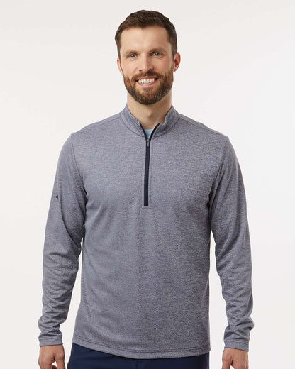 Adidas Men's Space Dyed Quarter-Zip Pullover A593 #colormdl_Collegiate Navy Melange