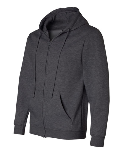 Bayside USA-Made Full-Zip Hooded Sweatshirt 900 #color_Charcoal Heather