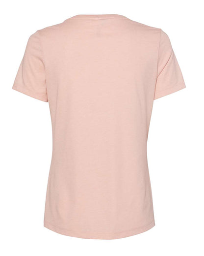 BELLA + CANVAS Women's Relaxed Heather CVC V-Neck Tee 6405CVC #color_Heather Peach