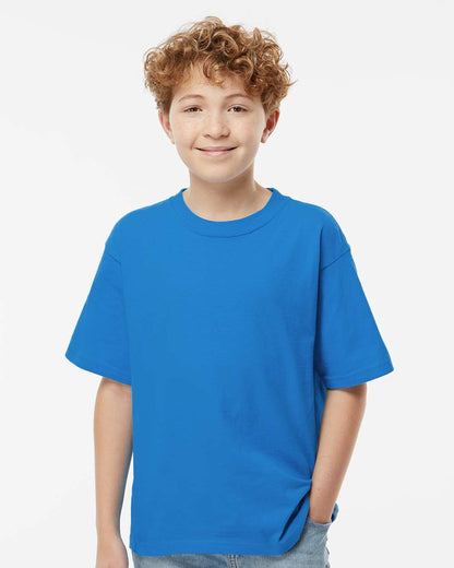 M&O Youth Gold Soft Touch T-Shirt 4850 #colormdl_Ocean Blue