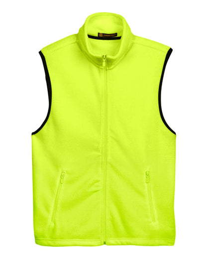 Harriton Unisex Fleece Full-Zip Vest M985 #color_Safety Yellow