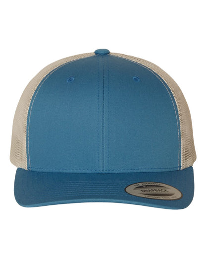 YP Classics Retro Trucker Cap 6606 #color_Steel Blue/ Silver