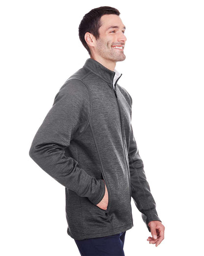 North End Men's Flux 2.0 Full-Zip Jacket NE712 #colormdl_Carbon Heather/ Black
