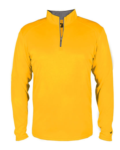 Badger B-Core Quarter-Zip Pullover 4102 #color_Gold/ Graphite