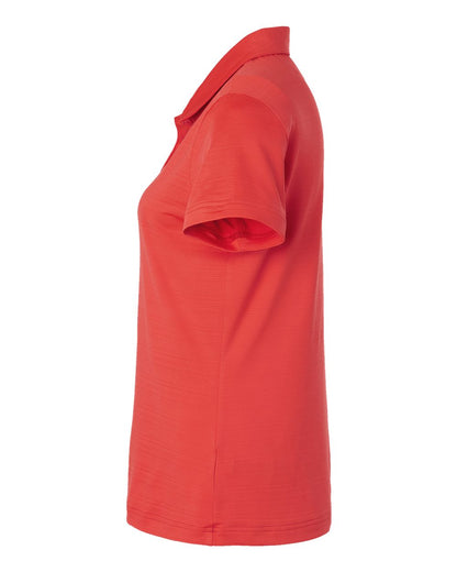 Adidas Women's Textured Stripe Polo A707 #color_Bright Red