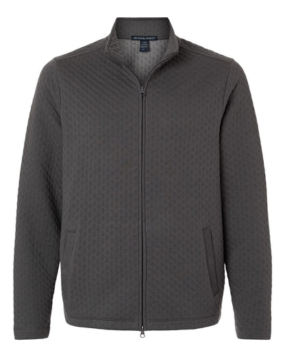Devon & Jones Men's Berkley Textured Full-Zip Jacket DG740 #color_Graphite