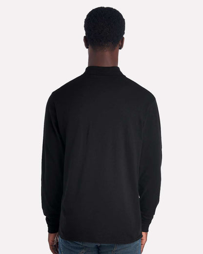 JERZEES Men's Dri-Power® Long Sleeve Polo 437LR #colormdl_Black