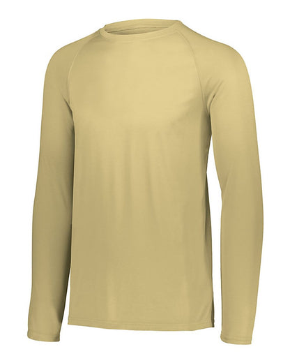 Augusta Sportswear Youth Attain Wicking Long Sleeve Shirt 2796 #color_Vegas Gold