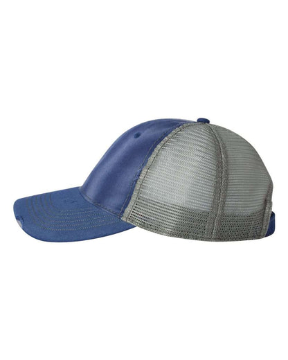 Valucap Bounty Dirty-Washed Mesh-Back Cap 3150 #color_Ocean/ Sage