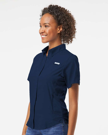 Columbia Women's PFG Tamiami™ II Short Sleeve Shirt 212466 #colormdl_Collegiate Navy