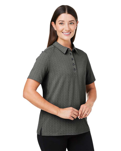 Devon & Jones Women's Crownlux Performance® Geo Polo DG101W #colormdl_Graphite/ Silver