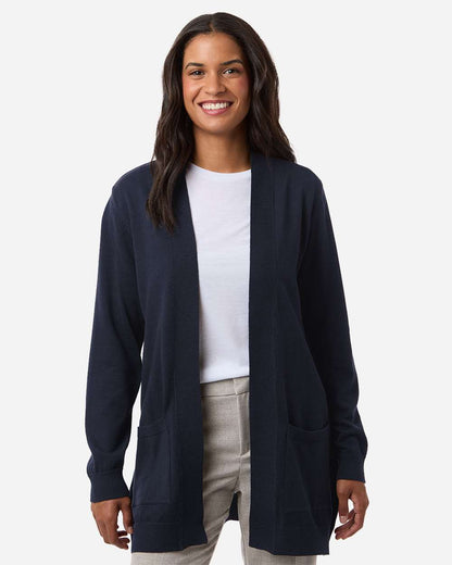 Devon & Jones Women's New Classics Open Cardigan Sweater DG447W #colormdl_Navy