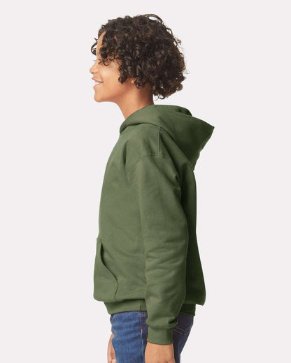 Gildan Softstyle® Youth Midweight Hooded Sweatshirt SF500B #colormdl_Military Green