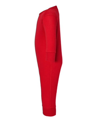 Rabbit Skins Infant Long Legged Baby Rib Bodysuit 4412 #color_Red