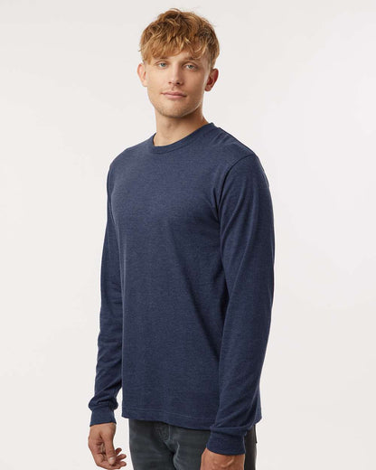 Tultex Unisex Fine Jersey Long Sleeve T-Shirt 202LS #colormdl_Heather Denim