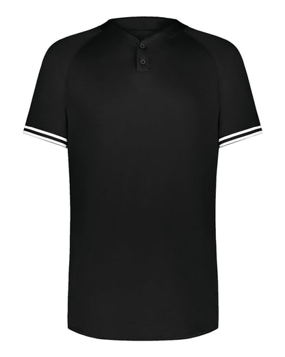 Augusta Sportswear Cutter Henley Jersey 6905 #color_Black/ White