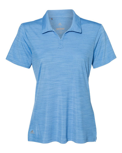 Adidas Women's Mélange Polo A403 #color_Lucky Blue Melange