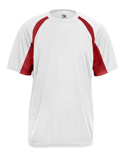 Badger B-Core Hook T-Shirt 4144 #color_White/ Red