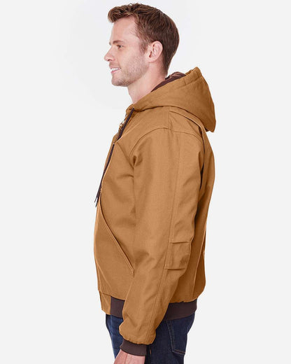 Berne Apparel Men's Tall Highland Washed Cotton Duck Hooded Jacket HJ51T #colormdl_Brown Duck