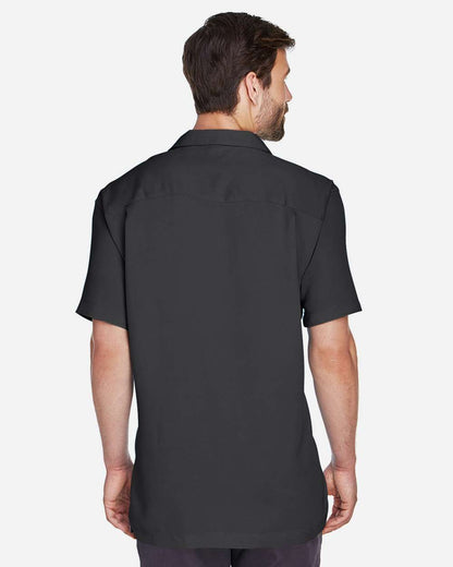 Harriton Men's Bahama Cord Camp Shirt M570 #colormdl_Black