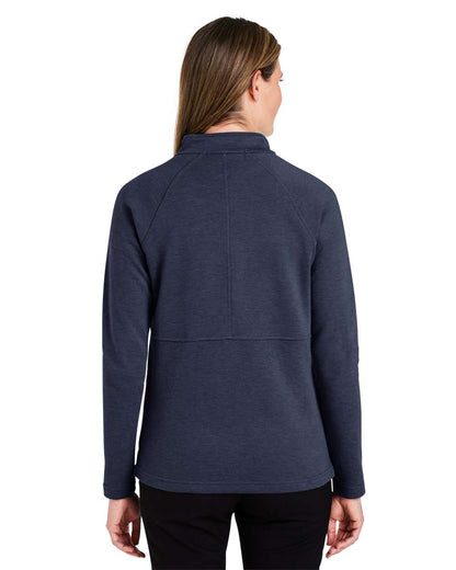 Devon & Jones Women's New Classics® Charleston Quarter-Zip Pullover DG481WZ #colormdl_Navy Melange