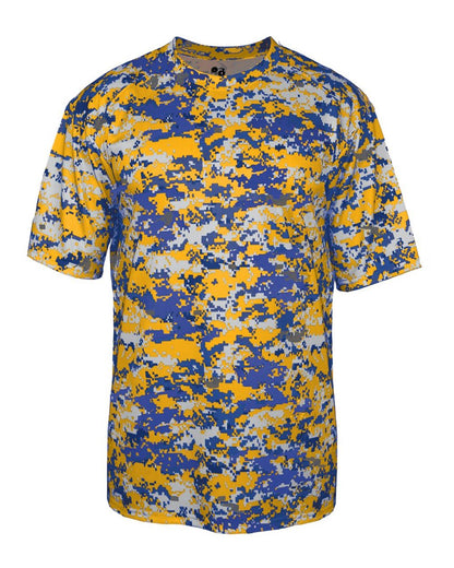 Badger Men's Digital Camo T-Shirt 4180 #color_Royal/ Gold Digital