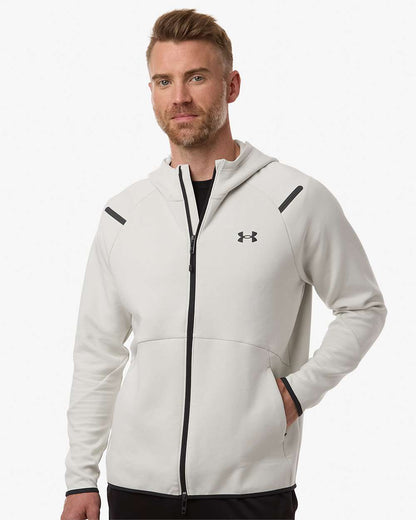 Under Armour Men's Unstoppable Fleece Full-Zip 1379806 #colormdl_Summit White/ Black