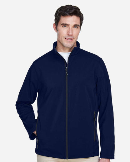 CORE365 Men's Cruise Two-Layer Fleece Bonded Soft Shell Jacket 88184 #colormdl_Classic Navy