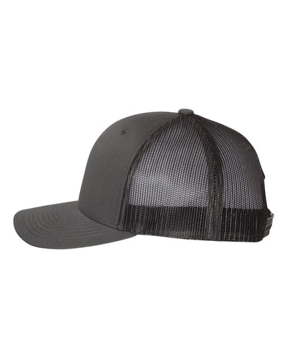 YP Classics Retro Trucker Cap 6606 #color_Charcoal/ Black